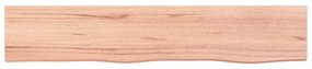 világosbarna kezelt tömör tölgyfa fali polc 100x20x6 cm