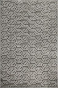 Szürke Grafit Szőnyeg Modern 3D Kétszintes Geometria Teno 120x170 cm