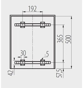 Hulladékgyűjtő GTV Practi Eco 450, szelektív, manuális működés, lágy záródás, 2*20 L edénnyel, fedéllel