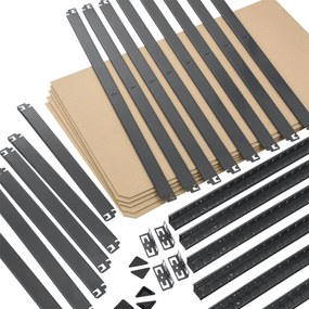 Juskys Polc 200x100x60 cm - szürke