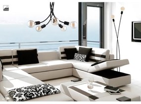 Jupiter 1640 - Csillár rúdon LUCE 5xE27/60W/230V fekete