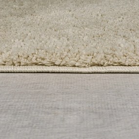 Bézs mosható kerek szőnyeg újrahasznosított szálakból 133x133 cm Fluffy – Flair Rugs