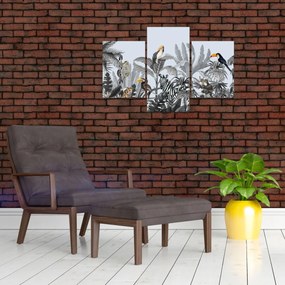 Kép - Illusztrált dzsungel (90x60 cm)