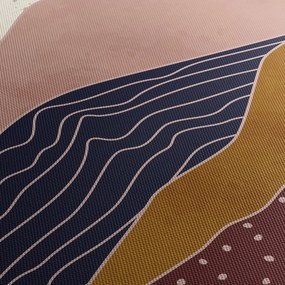 Kép - Nap a hegyek felett (órával) (90x30 cm)