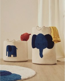 Elefántcsont színű textil játéktároló kosár ø 35x50 cm Tandani – Kave Home