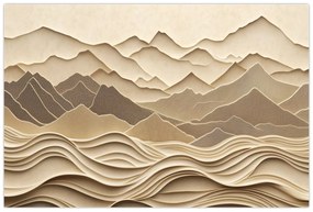 Kép - 3D hegyvonalak (90x60 cm)