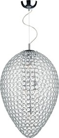 DAR LIGHTING FRO0550 FROST Kristály Függesztett Lámpa Csiszolt Króm E14 IP20