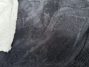 Luxus mikroplüss sherpa pléd NESTIVE sötétszürke Méret: 150 x 200 cm