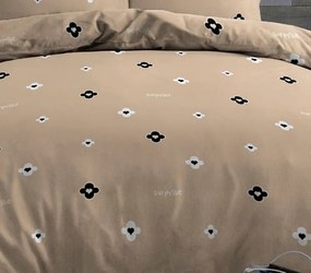 Pamut ágynemű ROMEA BEIGE 3 részes 140X200 cm