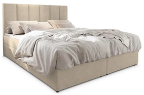 Kárpitozott boxspring ágy MERALIS 160x200 cm bézs Matrac: Matrace Bonell pružinová