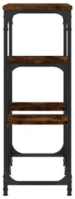 füstös tölgy színű szerelt fa tálalóasztal 89,5x28x76 cm