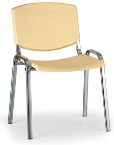 Design konferencia szék - króm lábak, sárga