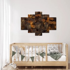 Kép - bronz hatszögek (150x105 cm)