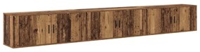 vidaXL Fali TV szekrény szett 3 pcs Öreg fa 100 x 34,5 x 40 cm Faanyag
