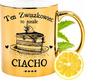 Arany csillogó bögre szakszervezeti ajándék fényképes nyomtatással