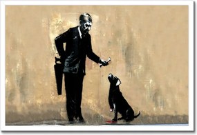 Poszter keretben 60x40 Banksy Jó kutya Kutya