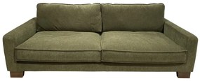 Malte 3 személyes kanapé, sötétzöld kordbársony