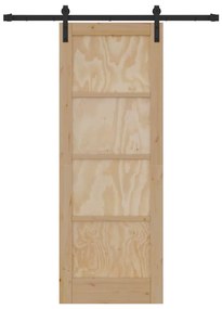 Csúszóajtó Természetes és fekete 73.5 x 198.5 cm