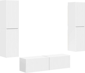vidaXL TV szekrény garnitúra 6 pcs Fehér Faanyag