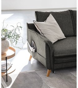 Sötétszürke kinyitható sarokkanapé (jobb oldali) Charming Charlie – Miuform