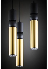 Jupiter 2016 - Csillár zsinóron ALAS 3xGU10/10W/230V arany/fekete