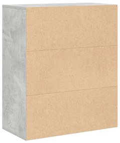 könyvszekrény betonszürke 60x30x71,5 cm szerelt fa