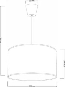 Brilagi - Kábellel függesztett LED gyermekcsillár BOBO, 1xE27/60W/230V, Ø 35 cm, rózsaszín / balerinák