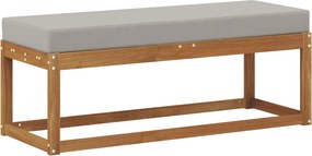 vidaXL Székpad párnával Természetes és Világosszürke 115 x 43 x 37 cm