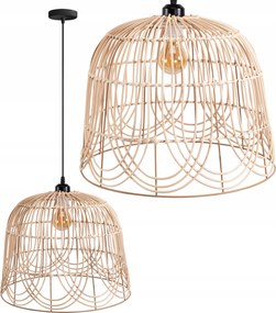 Boho Függő Lámpa Nagy Természetes Barna Bambusz 40 Cm App1352