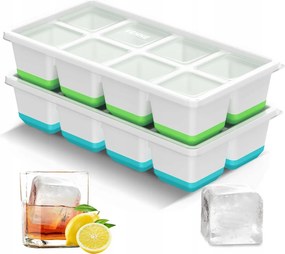 2 db-os szilikon jégkockatartó szett XXL, jégkockatartó tálca