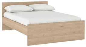 Natúr színű franciaágy tölgyfa dekorral 160x200 cm Naia – Tvilum