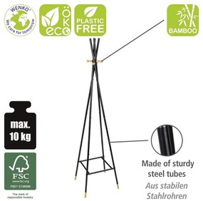 Fekete fém fogas Loft – Wenko