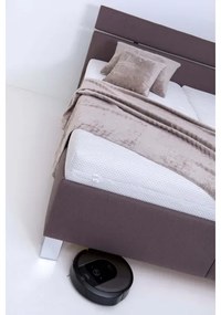 Kárpitozott ALIS ágy matraccal és tágas tárolórekesszel, 160x200 cm, barna