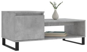 Betonszürke szerelt fa dohányzóasztal 100 x 50 x 45 cm