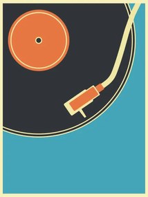 Illusztráció Retro Music Vintage Turntable Poster in, Youst