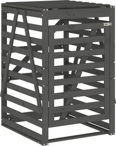 vidaXL szürke tömör fenyőfa szemeteskuka tároló 84x90x128,5 cm