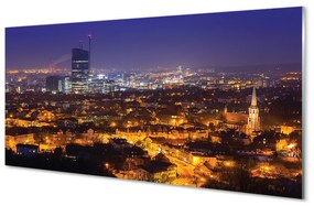 Akrilkép Gdansk Város éjszaka panoráma 100x50 cm