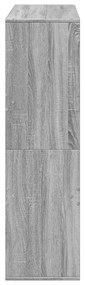 szürke sonoma színű térelválasztó könyvszekrény 100x33x115 cm