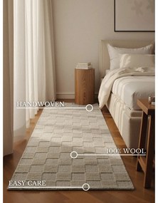 Krémszínű kézi szövésű gyapjú futószőnyeg 80x200 cm Scala – Villeroy&amp;Boch