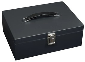 TS.816 univerzális acél pénztár fekete , 12,5 x 29 x 21,5 cm