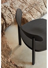 Fekete fotel kőrisfa dekorral Nara - Teulat