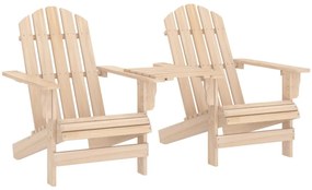 tömör fenyőfa kerti Adirondack székek teázóasztallal