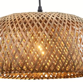 Csillár zsinóron KORFU 1xE27/20W/230V átm. 38 cm bambusz