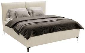 Egyszemélyes ágy 120 cm Camtana (krém + fekete) (ágyráccsal) (tárolóhellyel). 1103533