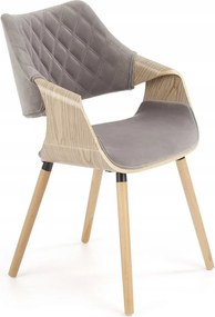 Szürke kárpitozott szék nappaliba, étkezőbe és konyhába modern K396