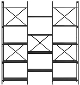 Könyvespolc Musta tammi 156 x 25 x 167.5 cm Faanyag