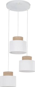 TK LIGHTING 2594 DUO Többágú Függesztett Lámpa Bézs, Fehér E27 IP20