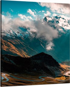 Vászonkép Hegyek Hócsúcsok Felhők Természet 80x100 cm