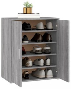 vidaXL szürke sonoma színű szerelt fa cipősszekrény 60 x 35 x 70 cm