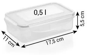 Tescoma FRESHBOX osztott 0,5 l-es, téglalap